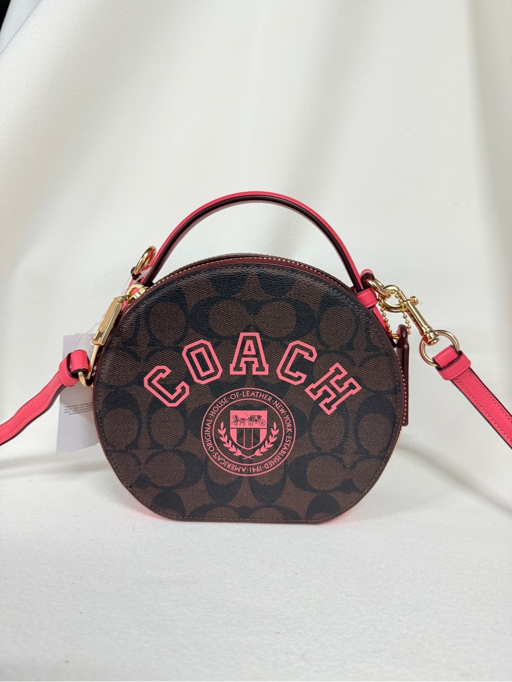 coach Canteen Crossbody In Signature Canvas With Varsity Motif CB870
